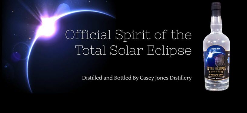 Casey Jones Disitillery - Total Eclipse Moonshine, Official Spirit of the Total Solar Eclipse