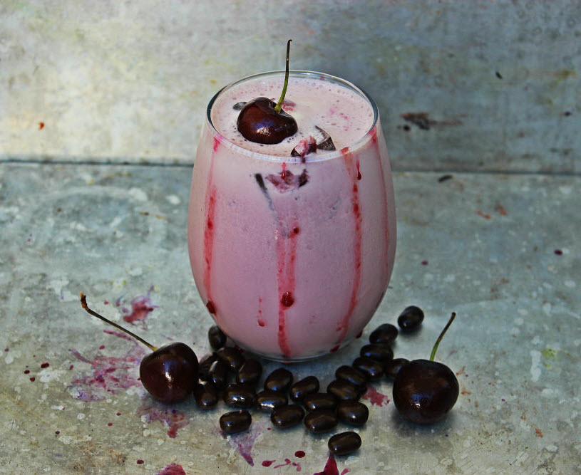 How to Make a Frothy Cherry Vodka Milkshake Cocktail