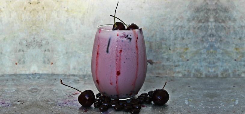 How to Make a Frothy Cherry Vodka Milkshake Cocktail