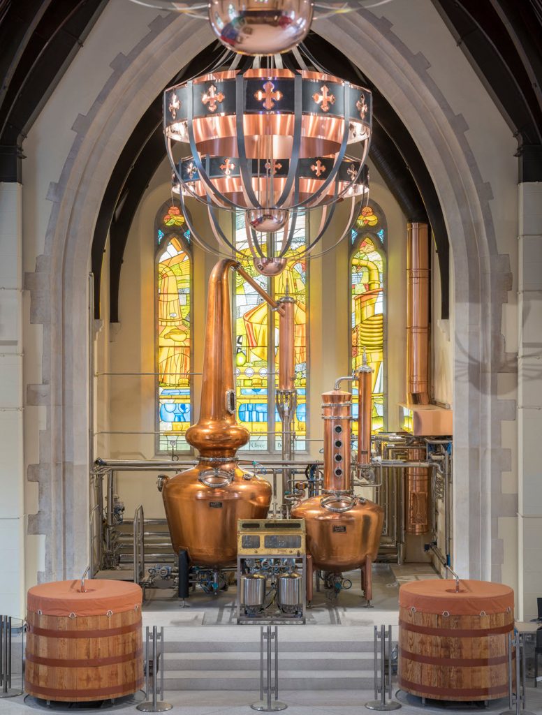 Pearse Lyons Distillery - Vendome Copper & Brass Works Stills, Fermentation Tanks and Stained Glass