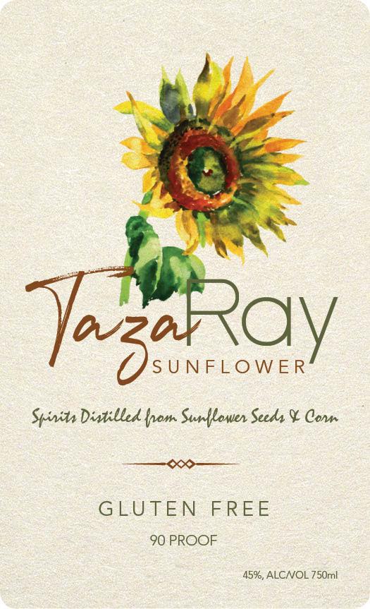 Dalton Distillery - TazaRay Sunflower Spirits, 90 Proof, Label