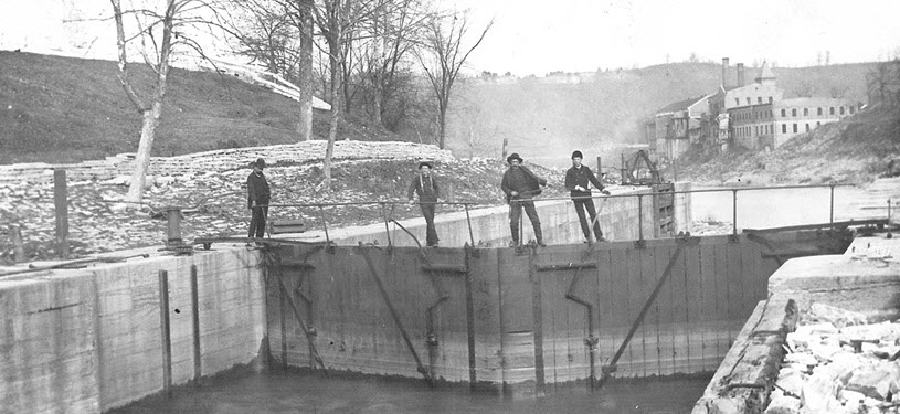 Buffalo Trace Distillery - View of the O.F.C. Distillery from Kentucky River Lock 4