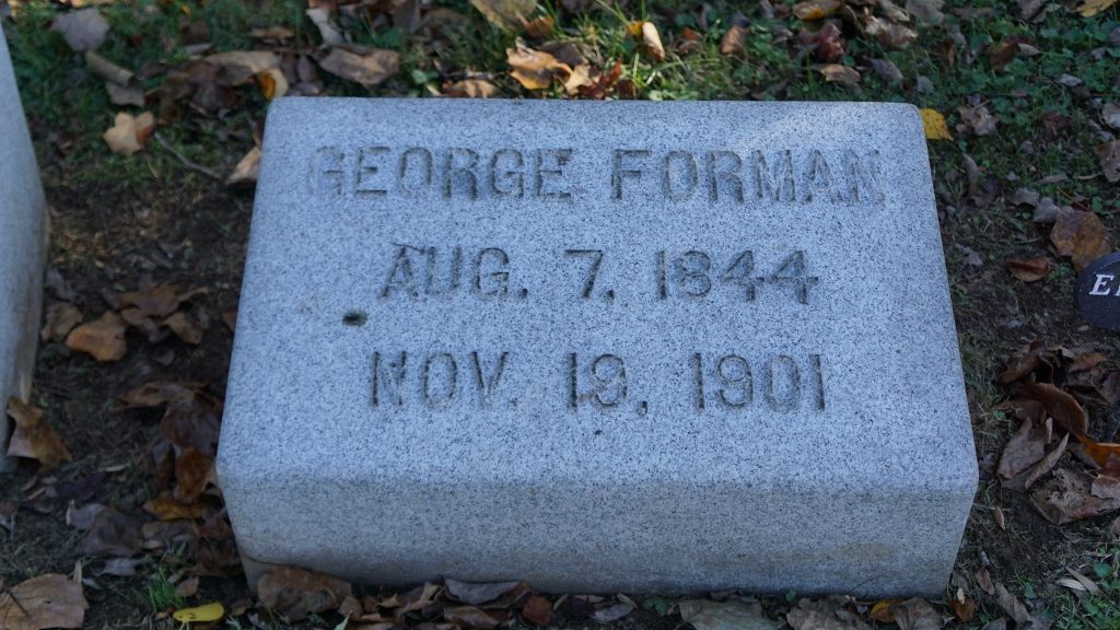 Cave Hill Cemetery - George Forman 1844-1901