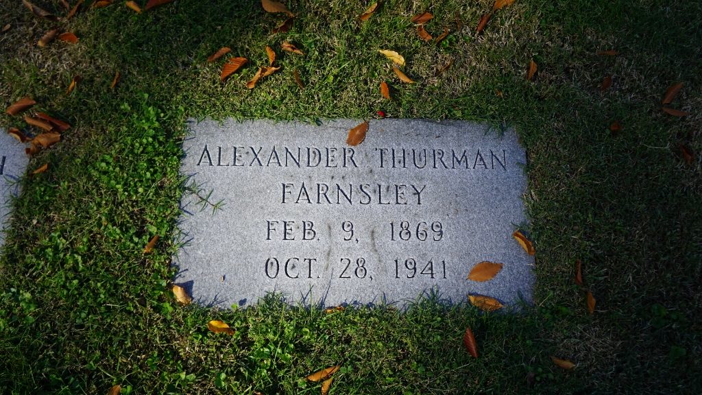 Cave Hill Cemetery - Alexander T. Farnsley 1869-1941