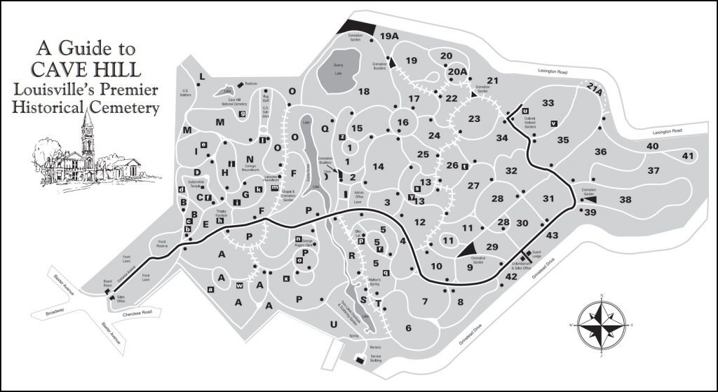 Cave Hill Cemetery Map