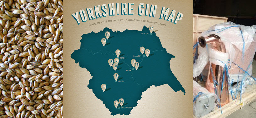 Cooper King Distillery -Yorkshire England Gin Map