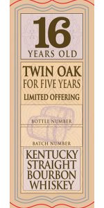 Jefferson's Presidential Select 16 Year Old Twin Oak Bourbon - Twin Oak Label