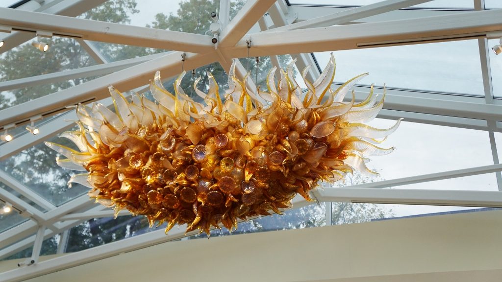 Maker's Mark Distillery - Chihuly, Amber and New Oak Chandelier, Day