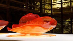 Maker's Mark Distillery - Chihuly, Red Baskets in Whisky Cellar