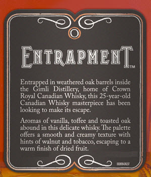 Orphan Barrel Whiskey Distilling Company - Entrapment 25 Year Old Canadian Whiske