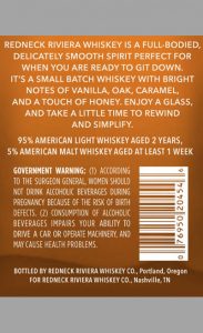 Redneck Riviera Whiskey Label Back