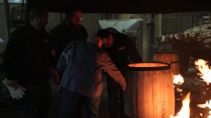 Moonshine University - My Craft Distillery, Adding Hoops to Barrel at Kelvin Cooperage