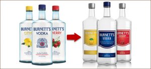 Burnett's Vodka - Vodka, Cherry & Citrus Bottle & Label Redesign 2018