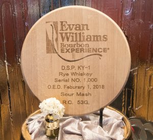 Evan Williams Bourbon Experience - Craft Spirits Distillery Fills 1,000 Barrel, Barrel Head