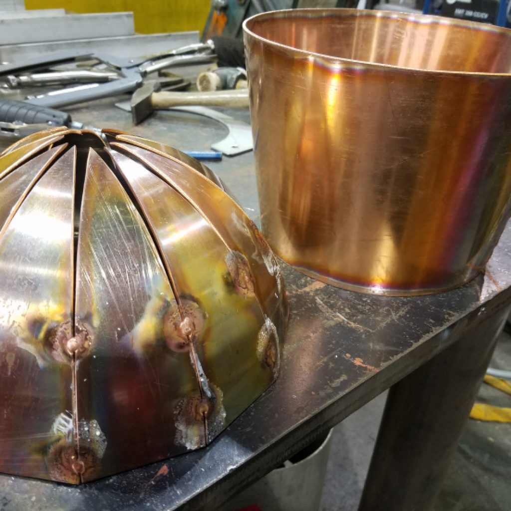 Handmade Copper Yeast Jug - 4 Assembly Begins