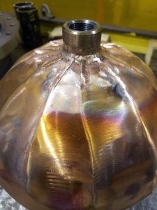 Handmade Copper Yeast Jug - 9 Attaching the Threads