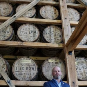 Lux Row Distillers - Master Distiller John Rempe in Barrel Warehouse