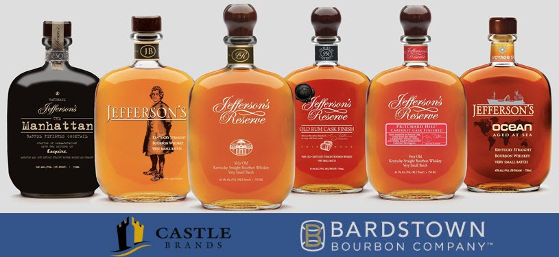 Jefferson's Bourbon - Castle Brands is Partnering with Bardstown Bourbon Company for Collaborative Distilling Program