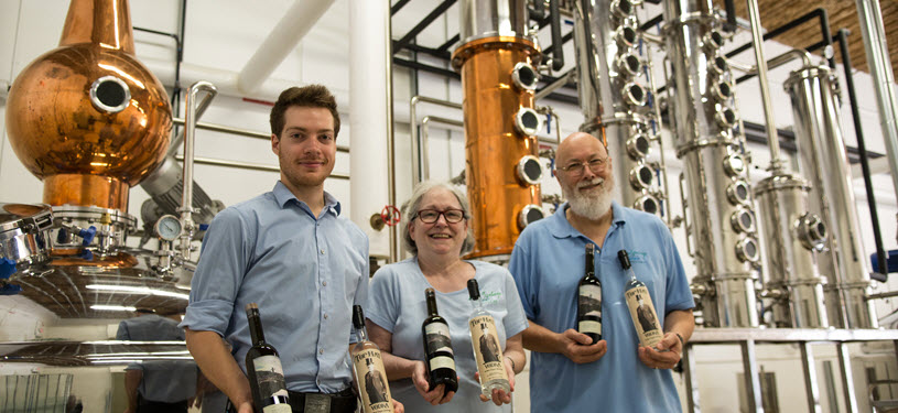 Hope Springs Distillery - Master Distiller Jay Jarzewiak, Co-Founders Paul Allen and Betsey Dahlberg