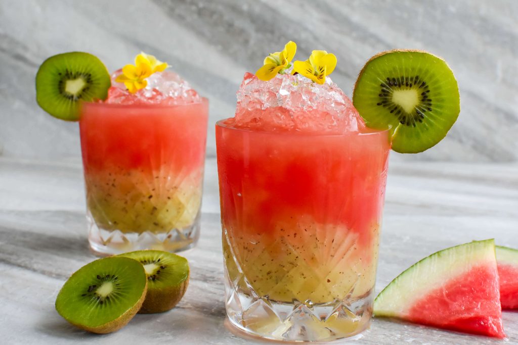 How to Make a Kiwi Watermelon Bramble Cocktail