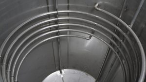 Hard Truth Distilling - Vendome Copper & Brass Works 2500 Open Fermentation Tank Interior