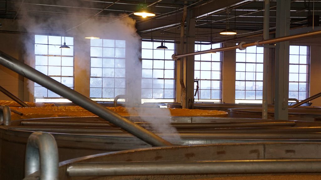 MGP Distillery - Seagram's Distillery fermentation tanks, Lawrenceburg, IN