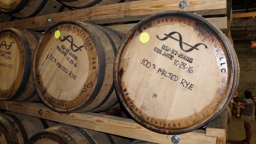 New Riff Distilling - Aging Single Malt Rye Whiskey Barrels