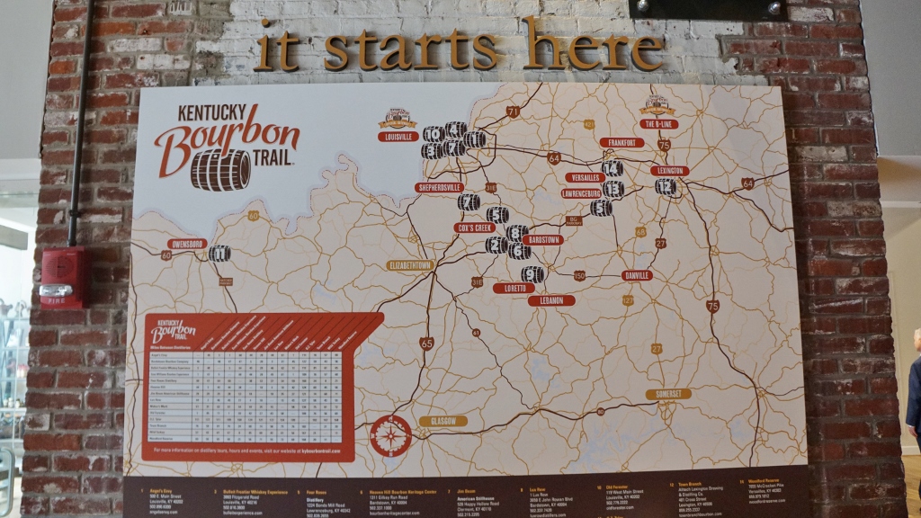 Kentucky Bourbon Trail Welcome Center & Spirit of Kentucky Exhibit - It Starts Here, Bourbon Trail Map