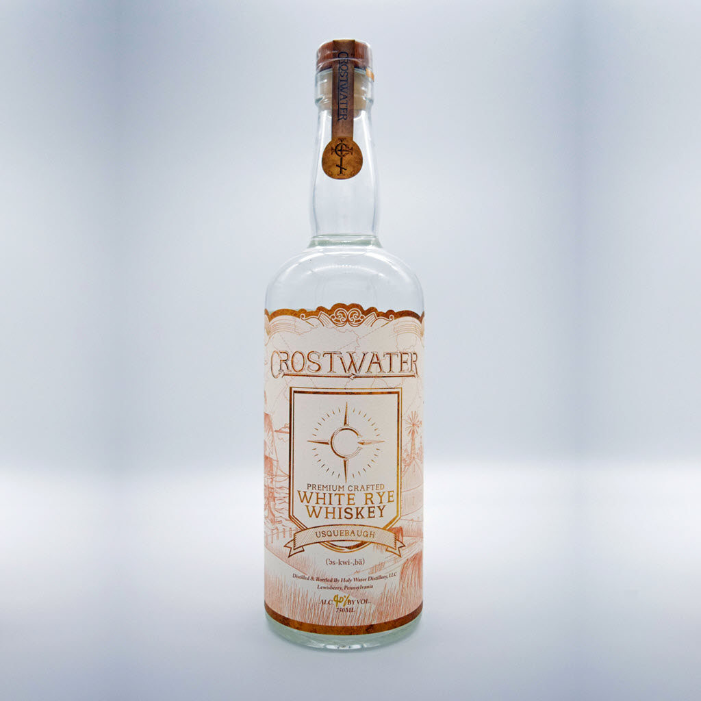 Crostwater Distilled Spirits - Premium Crafted White Rye Whiskey, Usquebaugh