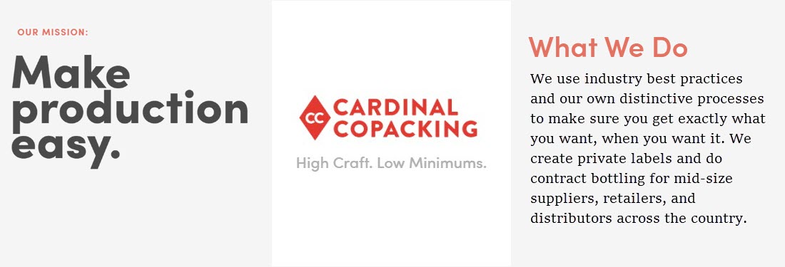 Cardinal Copackaging - High Craft. Low Minimums. Home to Cardinal Spirits.