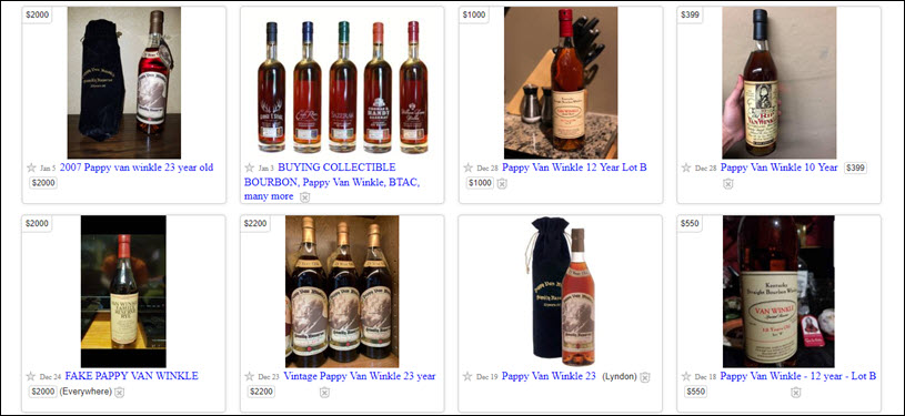 Craigslist - Pappy Van Winkle for Sale