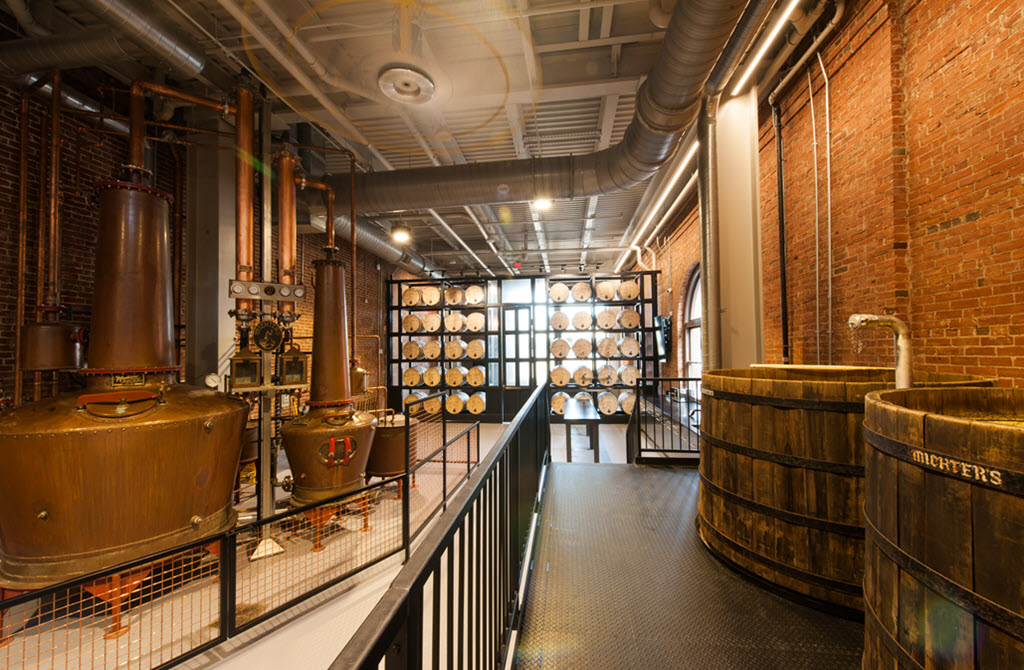 Michter's Distillery - Michter's Fort Nelson Distillery Vendome Copper & Brass Works Pot Still, Doubler and Cypress Wood Fermentation Tanks
