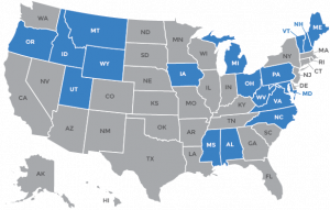 NABCA - Control States Map