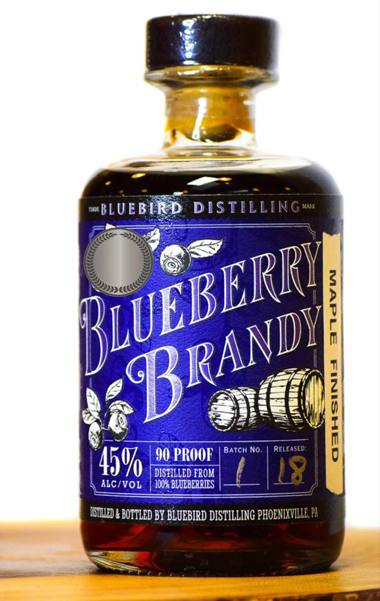 American Craft Spirits Association - Innovation Awards, Bluebird Distilling, Blueberry Brandy – Maple Cask Finished