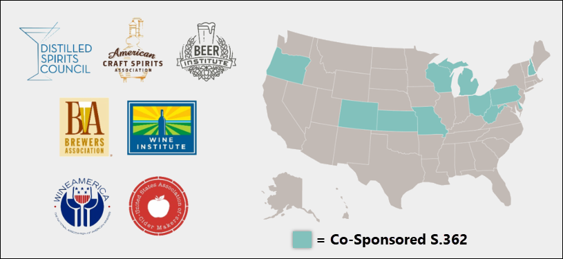 American Craft Spirits Association - Co-Sponsors of S.362