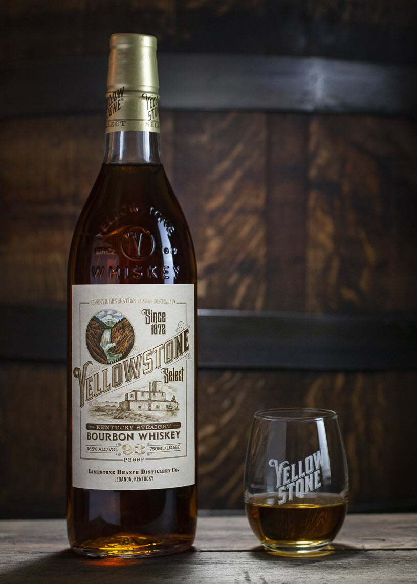Limestone Branch Distillery - Yellowstone Kentucky Straight Bourbon Whiskey Bottle Label Redesign