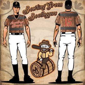 Bowling Green Hot Rods - Bootlegger Jerseys, Front and Back Rendering