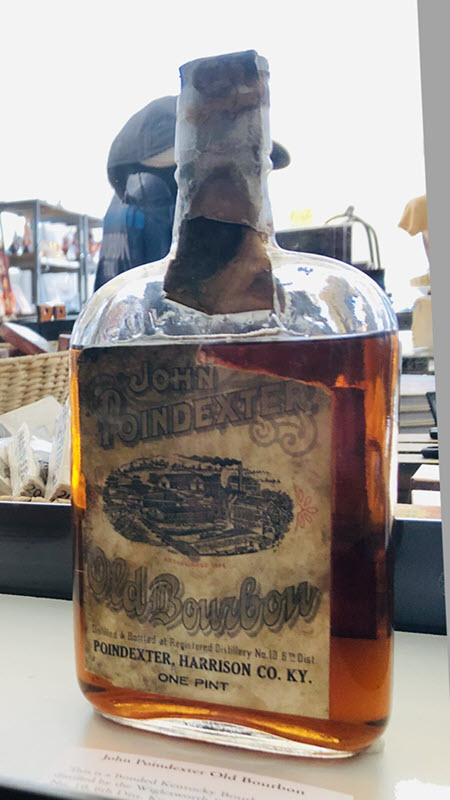 Frazier History Museum - John Poindexter Old Bourbon, 100 Proof, Distilled 1916, Bottled 1928