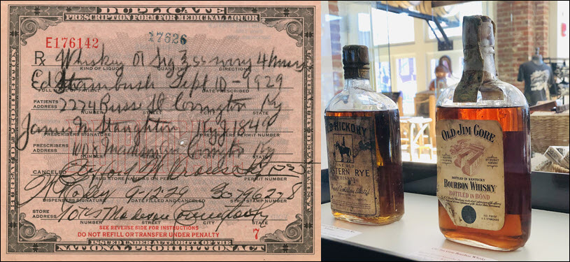 The Mob Museum - Prohibition Era Medicinal Prescription for Whiskey