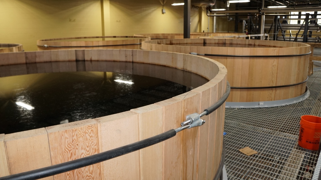Four Roses Distillery - New Douglas Fir Fermentation Tanks