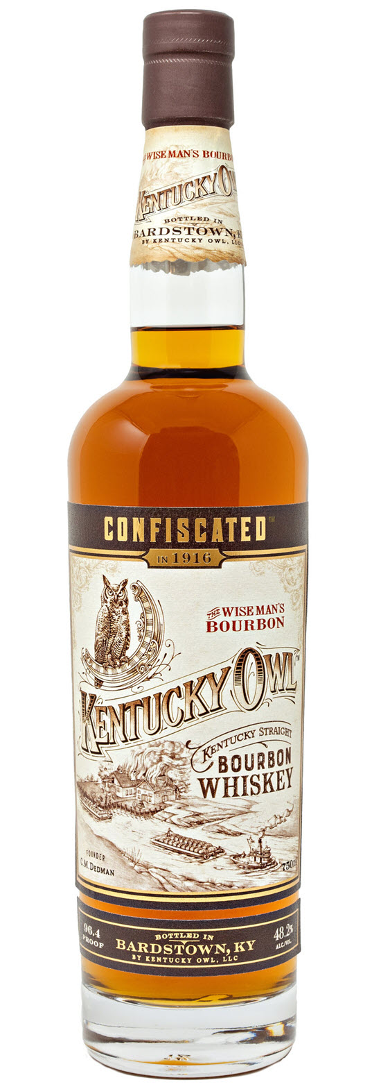 Kentucky Owl Bourbon - Confiscated in 1916, Kentucky Owl Kentucky Straight Bourbon Whiskey
