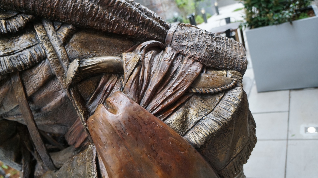 Six Mile Creek Distillery - The Patriot Statue, Close Up of Kentucky Long Knife