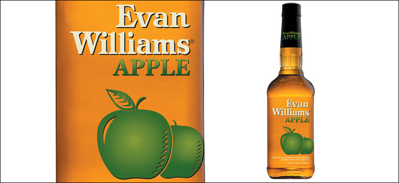 Heaven Hill Distillery - Evan Williams Apple, Kentucky Straight Bourbon Whiskey Blended with Apple Liqueur Bottle