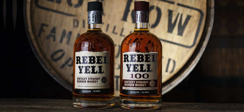Rebel Yell Kentucky Straight Bourbon Whiskey - 80 Proof and 100 Proof Bottles