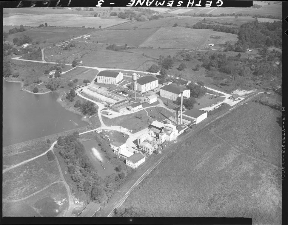 Gethsemane Distillery - Aerial photo of distillery used by Schenley Distillers Inc. to Sell Distillery 10-06-1961