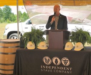 Independent Stave Company - CEO Brad Boswell Speaking at the Ground Breaking for Commonwealth Cooperage in Morehead, KY