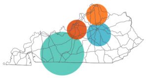 Kentucky Bourbon Trail Craft Tour - 4 Regions Map