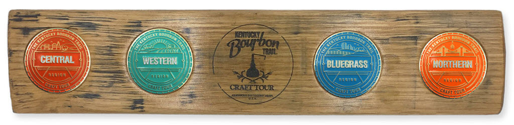 Kentucky Bourbon Trail Craft Tour - Barrel Stave and Regional Medallions