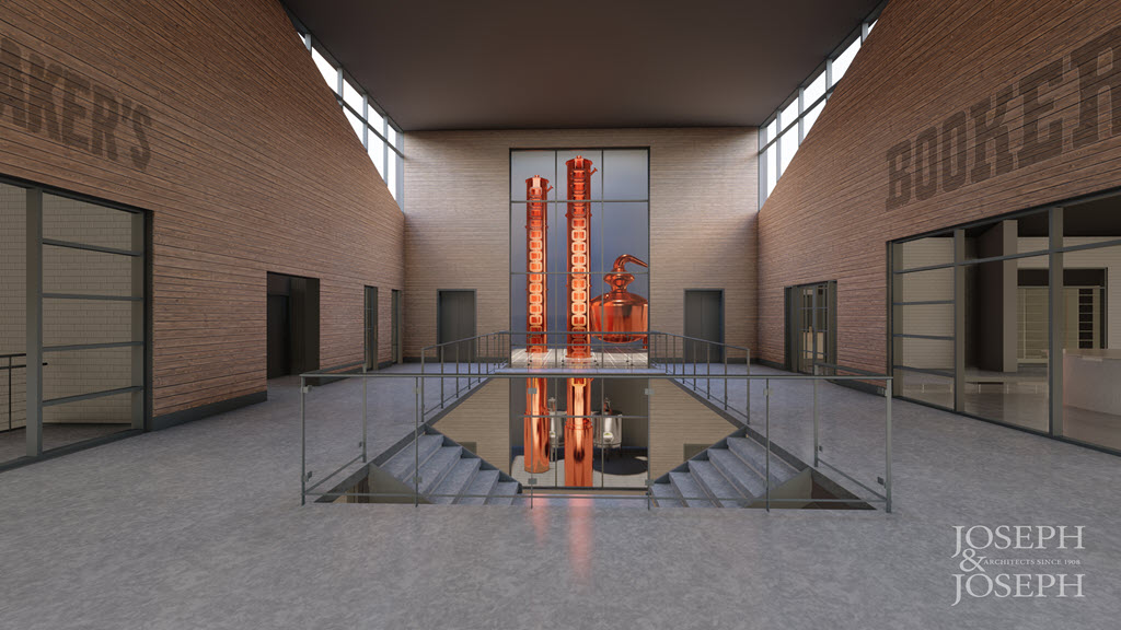 The Fred B. Noe Craft Distillery - Rendering by Joseph & Joseph Architects, Interior