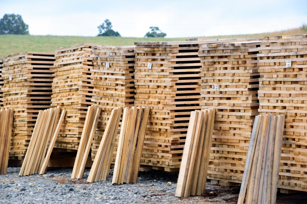 West Virginia Great Barrel Company - Staves Air Drying